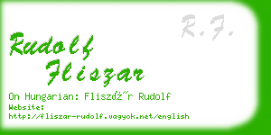 rudolf fliszar business card